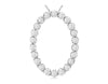 ESTATE .50CT DIAMOND 14KT WHITE GOLD 3D OPEN OVAL XO LOVE FLOATING PENDANT