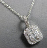 .31CT DIAMOND 18KT WHITE GOLD ROUND & BAGUETTE SQUARE INVISIBLE FLOATING PENDANT