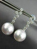 LARGE 1.05CT DIAMOND & AAA SOUTH SEA PEARLS 18KT WHITE GOLD 3D HANGING EARRINGS