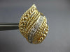 ESTATE LARGE .45CT DIAMOND 14K 2 TONE GOLD FILIGREE LEAF CLIP ON EARRINGS #27698