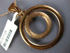 ESTATE .19CT DIAMOND 18KT ROSE GOLD 3D MATTE & SHINY FLOWER CIRCULAR FUN PENDANT