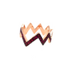 ESTATE .36CT AAA RUBY 18KT ROSE GOLD GOLD 3D CRISS CROSS ZIG ZAG FUN RING