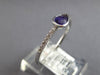 .41CT DIAMOND & AAA AMETHYST 14KT WHITE GOLD PEAR SHAPE & ROUND BEZEL LOVE RING