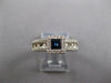 1.15CT DIAMOND & AAA SAPPHIRE 14KT WHITE GOLD PRINCESS & ROUND SQUARE FUN RING