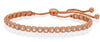 1.0CT DIAMOND 14KT ROSE GOLD CLASSIC SQUARE FILIGREE ADJUSTABLE TENNIS BRACELET