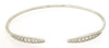 .50CT DIAMOND 14KT WHITE GOLD 3D GRADUATING DOUBLE LEAF FLEXIBLE BANGLE BRACELET