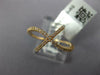 ESTATE .17CT DIAMOND 18KT ROSE GOLD 3D SIDEWAYS CROSS FRIENDSHIP FUN RING