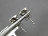 ESTATE .50CT DIAMOND 14KT WHITE GOLD 3D CLASSIC CLUSTER FLOWER STUD EARRINGS