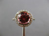 3.62CT DIAMOND & AAA PINK TOURMALINE 14KT WHITE GOLD ROUND HALO ENGAGEMENT RING
