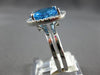 3.58CT DIAMOND & AAA BLUE TOPAZ 14KT WHITE GOLD 3D OVAL & ROUND ENGAGEMENT RING