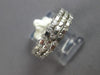 WIDE .75CT DIAMOND 14KT WHITE GOLD CLASSIC ETOILE 3 ROW WEDDING ANNIVERSARY RING