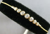 .34CT DIAMOND 14KT YELLOW GOLD 7 STONE GRADUATING BEZEL ADJUSTABLE LOVE BRACELET