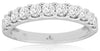 1.0CT DIAMOND 14KT WHITE GOLD ROUND SHARED PRONG SEMI ETERNITY ANNIVERSARY RING