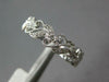 ESTATE .06CT DIAMOND 18KT WHITE GOLD MULTI LEAF OPEN FILIGREE ANNIVERSARY RING