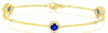 1.71CT DIAMOND & AAA SAPPHIRE 14KT YELLOW GOLD FLORAL HEXAGON STAR LOVE BRACELET