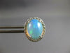 3.69CT DIAMOND & AAA AUSTRALIAN OPAL 14KT WHITE GOLD OVAL FILIGREE STUD EARRINGS