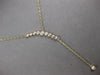 .49CT DIAMOND 14KT YELLOW GOLD GRADUATING JOURNEY SOLITAIRE LARIAT FUN NECKLACE
