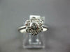 ESTATE .16CT DIAMOND 14KT WHITE GOLD 3D CLASSIC FLOWER FILIGREE FUN RING