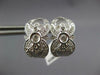 .50CT DIAMOND 14KT WHITE GOLD 3D MATTE & SHINY FLOWER CLIP ON EARRINGS #PAN039