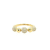 ESTATE .45CT DIAMOND 18KT YELLOW GOLD 3D MULTI CLASSIC CIRCULAR FUN RING