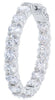 ESTATE 10.0CT DIAMOND 18KT WHITE GOLD 3D ROUND INSIDE OUT HOOP HANGING EARRINGS