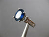 3.18CT DIAMOND AAA SAPPHIRE 14K WHITE GOLD OVAL & PRINCESS ENGAGEMENT RING 27323