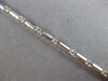 ESTATE .50CT DIAMOND 14KT WHITE GOLD 3D ROUND BAR BY THE YARD TENNIS BRACELET