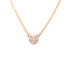.29CT DIAMOND 18KT YELLOW GOLD 3D CLASSIC ROUND PAVE CLUSTER FLOWER FUN NECKLACE