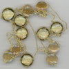 EXTRA LONG 112.0CT AAA GREEN AMETHYST & SMOKY TOPAZ 14KT YELLOW GOLD 3D NECKLACE