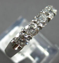 1.08CT DIAMOND 14KT WHITE GOLD 3D 5 STONE SHARED PRONG WEDDING ANNIVERSARY RING