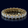3.10CT DIAMOND 14K YELLOW GOLD 3D SHARED PRONG ETERNITY WEDDING ANNIVERSARY RING