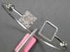 WIDE .59CT DIAMOND 18K WHITE GOLD 3D ROUND & BAGUETTE INVISIBLE BANGLE BRACELET