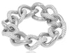 ESTATE LARGE 21.85CT DIAMOND 18KT WHITE GOLD MULTI LINK LOVE KNOT FUN BRACELET