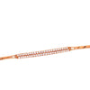 .83CT DIAMOND 18KT ROSE GOLD 3D CLASSIC ROUND 2 ROW DOUBLE BAR TENNIS BRACELET