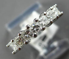 .69CT DIAMOND 14KT WHITE GOLD PRINCESS INVISIBLE PRONG WEDDING ANNIVERSARY RING