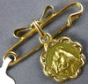 ESTATE 18KT YELLOW GOLD 3D ITALIAN RELIGOUS BAPTISM BROOCH PIN #029