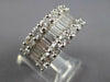 LARGE 3.52CT DIAMOND 18KT WHITE GOLD ROUND & BAGUETTE CLASSIC ANNIVERSARY RING