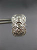 .50CT DIAMOND 14KT WHITE GOLD 3D MATTE & SHINY FLOWER CLIP ON EARRINGS #PAN039