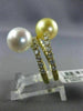 .60CT DIAMOND & AAA SOUTH SEA GOLDEN PEARL 18KT YELLOW GOLD 3D CRISS CROSS RING