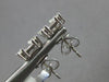 .67CT DIAMOND 14KT WHITE GOLD 3D CLASSIC ROUND & BAGUETTE SQUARE STUD EARRINGS