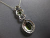 1.97CT DIAMOND & AAA PERIDOT 14KT WHITE GOLD OVAL & ROUND HALO FLOATING PENDANT