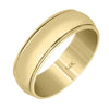 14KT YELLOW GOLD 3D CLASSIC SOLID 6MM MILGRAIN UNISEX WEDDING ANNIVERSARY RING