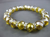 YELLOW CRYSTAL VENETIAN GLASS STRETCH BRACELET CZs JUST BEAUTIFUL!