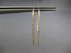 LONG .58CT DIAMOND 14K YELLOW GOLD 3D GRADUATING BAR LEVERBACK HANGING EARRINGS