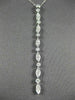 ESTATE .24CT DIAMOND 14K WHITE GOLD 3D ELONGATED MARQUISE SHAPE JOURNEY PENDANT|WC8721D-1