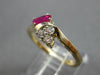 .45CT DIAMOND & AAA RUBY 14KT YELLOW GOLD OVAL & ROUND CRISS CROSS RING #27660