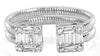 .82CT DIAMOND 18KT WHITE GOLD & TITANIUM ROUND & BAGUETTE FLEXIBLE TENSION RING