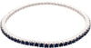 ESTATE 2.20CT AAA SAPPHIRE 14KT WHITE GOLD ROUND SQUARE SETTING TENNIS BRACELET