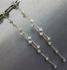 .86CT DIAMOND 18K WHITE GOLD ROUND BEZEL BY THE YARD INSIDE OUT HANGING EARRINGS