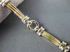 ESTATE WIDE 14KT WHITE & YELLOW GOLD TOGGLE DESIGN BRACELET 7" INCHES #22705